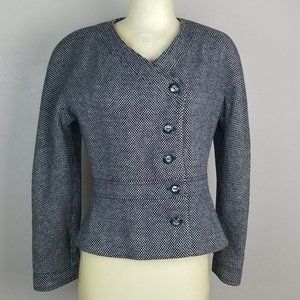 Valentino 90s grey wool structured blazer jacket 4